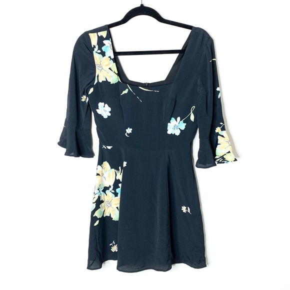 Christy Dawn The Emily Floral Mini Dress Black Size Small - Picture 4 of 11